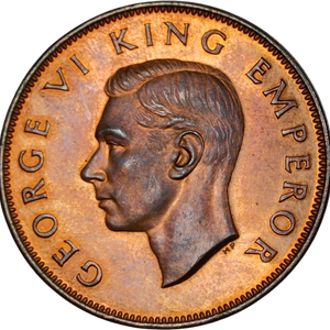 1943 New Zealand Proof Penny - NGC PF63RB