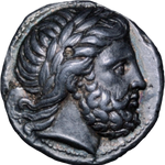 338-328 BC Philip II Silver Tetradrachm