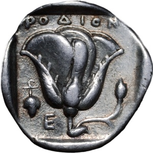 340-316 BC Rhodes Silver Didrachm