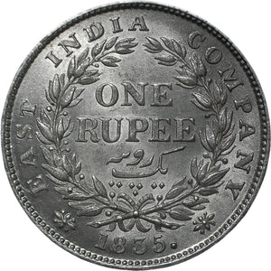 MS62 1835 William IV Silver Rupee