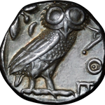 454-404 BC Athens Owl Silver Tetradrachm