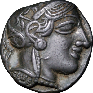 454-404 BC Athens Owl Silver Tetradrachm