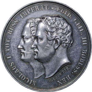 1835 Russo-Prussia Maneuvers Silver Medal