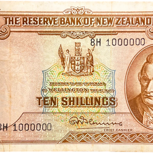 1956-67 New Zealand “1 Million” Fleming Ten Shillings
