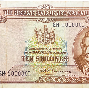 1956-67 New Zealand “1 Million” Fleming Ten Shillings