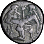 c.480-463 BC Thasos Satyr & Nymph Silver Stater