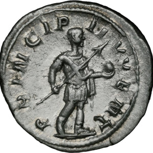 245 AD Philip II as Caesar Denarius