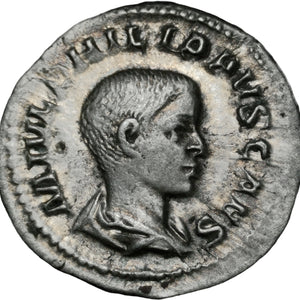 245 AD Philip II as Caesar Denarius
