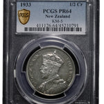 1933 The First New Zealand Proof Halfcrown