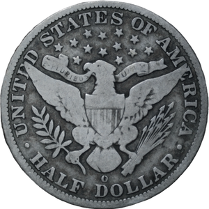 1892-O USA Barber Silver Half Dollar