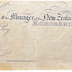 1840-45 New Zealand Banking Company Cheque