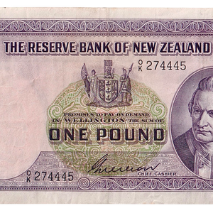 PCGS 1955-6 New Zealand 0/K New Zealand Wilson One Pound