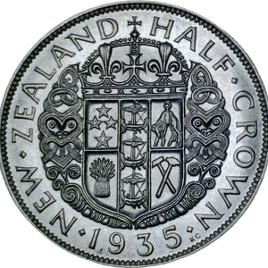 1935 New Zealand Proof Halfcrown