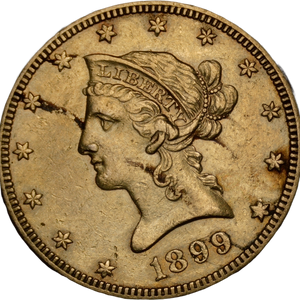 1899-S USA Gold Ten Dollars