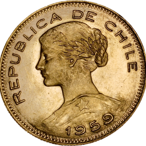 1959 Chile Gold 100 Pesos