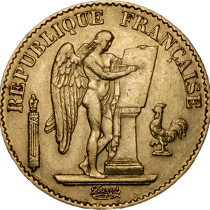 1875 France Gold 20 Francs