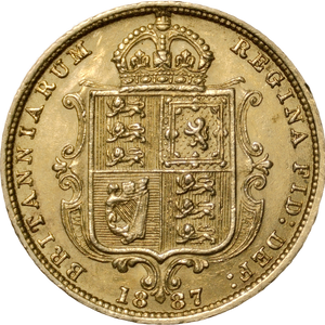 1887 Victoria Gold Half Sovereign