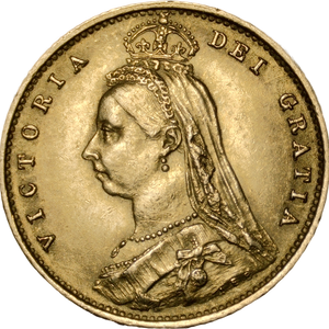 1887 Victoria Gold Half Sovereign