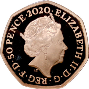 2020 UK Elizabeth II Brexit Gold 50p