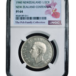 1940 New Zealand Proof Centennial Halfcrown