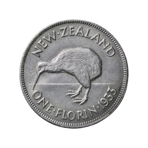 1933 New Zealand Silver Florin
