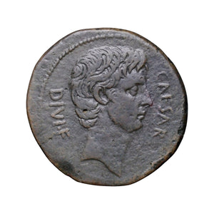 Octavian & Julius Caesar 38 BC Sestertius