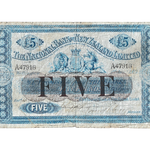 1923 National Bank of New Zealand Five Pounds