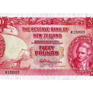 1956-67 New Zealand Fleming “Non Remainder” Fifty Pounds
