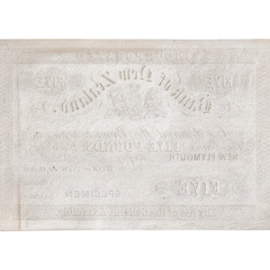 1862 Bank of New Zealand Five Pounds