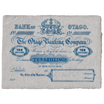 1851 Bank of Otago Ten Shillings