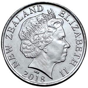 2018 New Zealand Remembrance Day Coloured Red Poppy 50 Cents